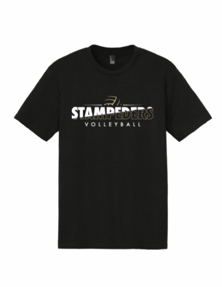 Adult Stampeders Volleyball Black TriBlend Practice Tee '25