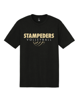 Adult Stampeders Volleyball Black TriBlend Practice Tee '26