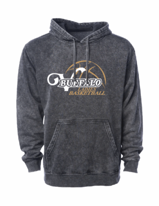 Adult Black Mineral Wash Hoodie (PRM4500MW)