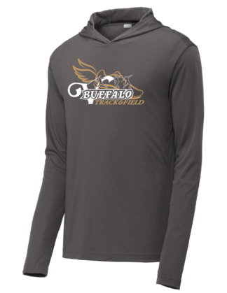 Adult Iron Grey Hooded L/S Tee (ST358)