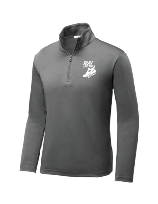 Grey Concrete Youth 1/4-Zip Pullover (YST357)