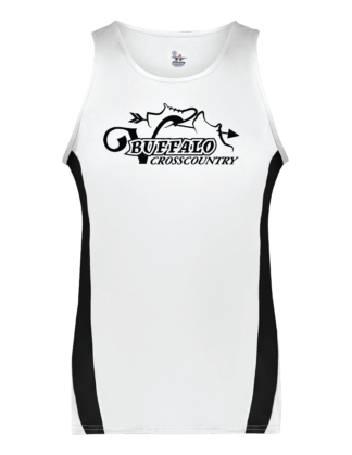 Adult White/Black Running Singlet (866700)