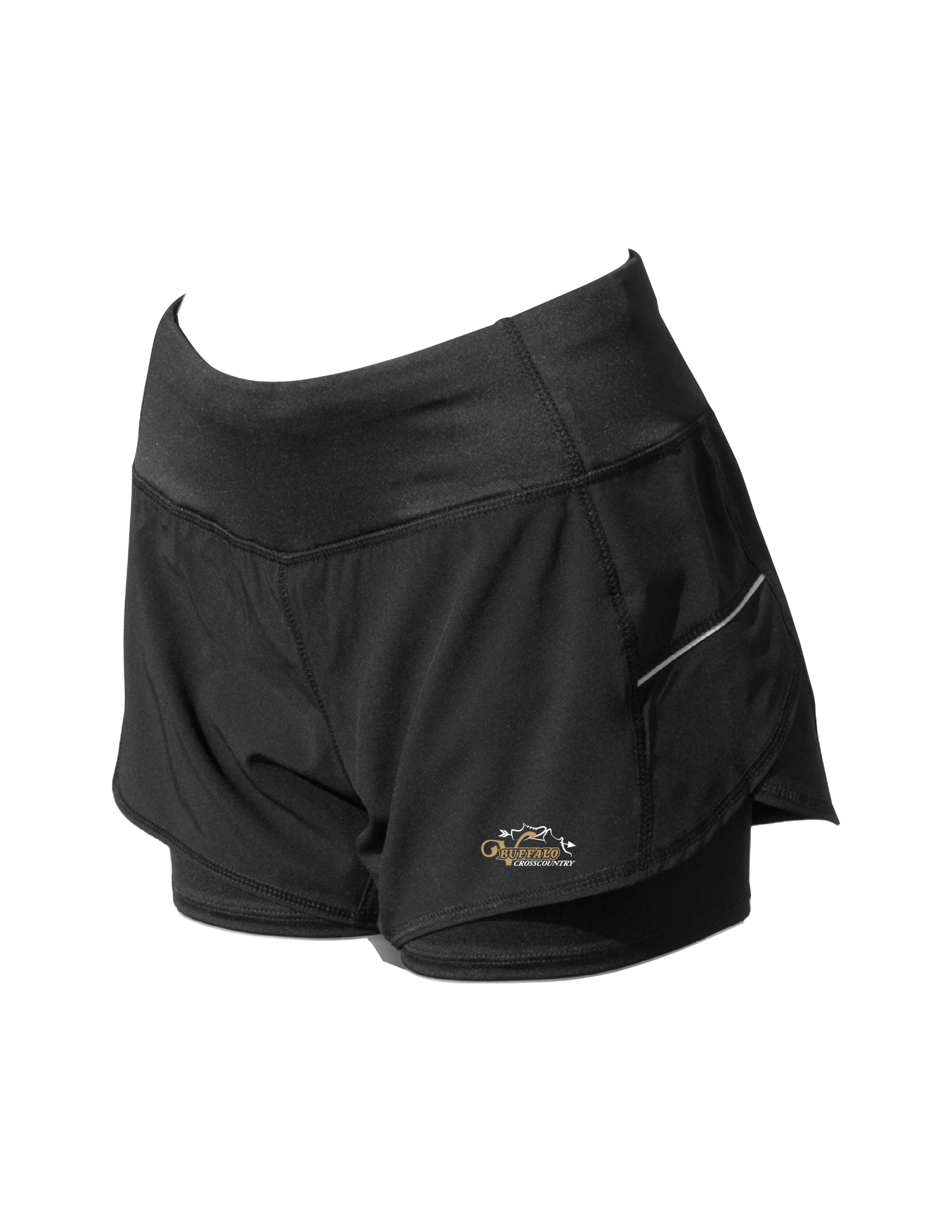 Ladies Black 2-In-1 Shorts (K500)