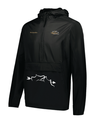 Adult Black 1/2 Zip Windbreaker (229534)