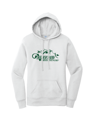 Ladies White Cotton Blend Hoodie (LPC78H)