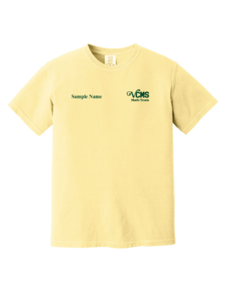 Comfort Colors VCMS Math Team Unisex Cotton Tee