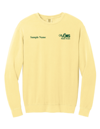 Comfort Colors VCMS Math Team Unisex Cotton Crewneck Sweatshirt