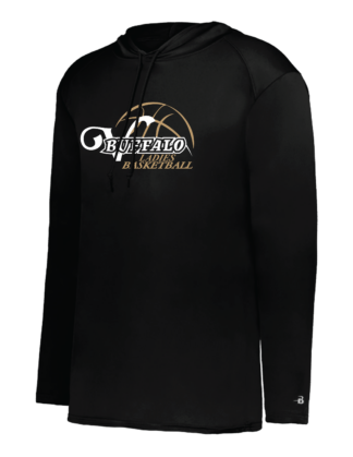 Adult Black Dri-Fit L/s Hooded Tee (410500)