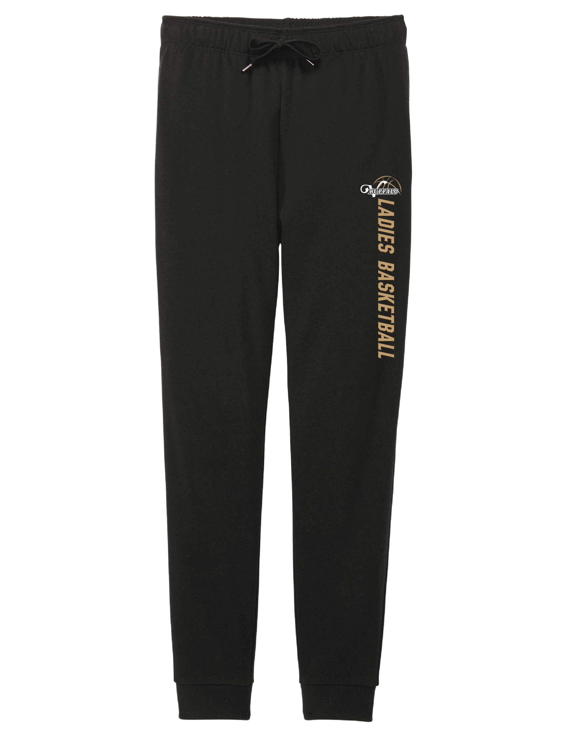 Ladies Black TriFleece Joggers (DT1310)