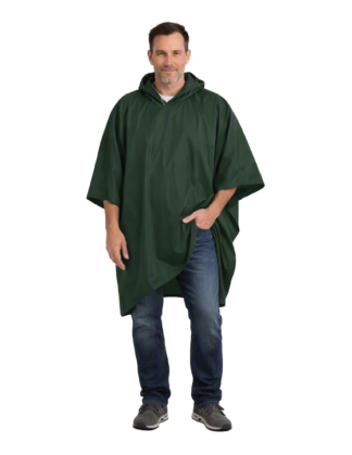 Adult Unisex Forest Green Spirit Poncho
